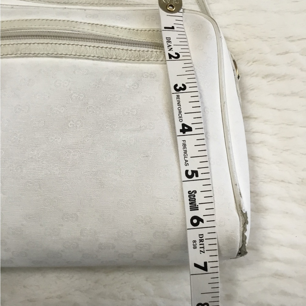 GUCCI Shoulder Bag Leather White Authentic AS IS - Picture 4 of 16